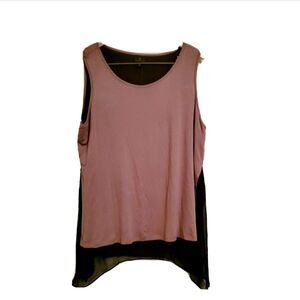 3/$20 Worthington Layered Top in Toupe/Black
